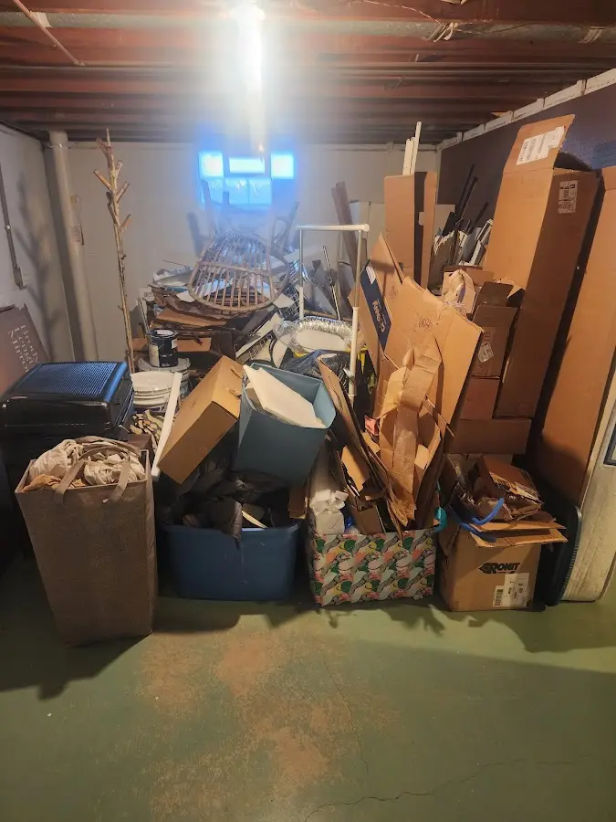 Roll-off dumpster container at job site for Roll Off Dumpster Rental in Marion